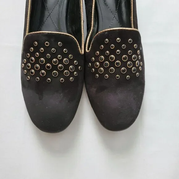 ISOLA Women’s Risa Black Suede Leather Slip-On Loafer Pump Size 8 1/2 - Picture 6 of 15